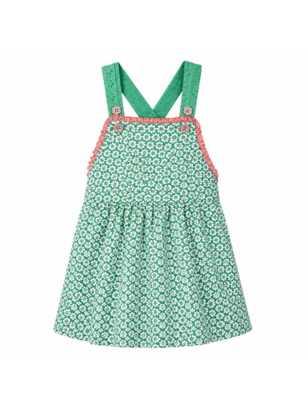 Matilda Jane Enchanted Garden Clare Eyelet and Ruffle Jumper Pockets Size 4T